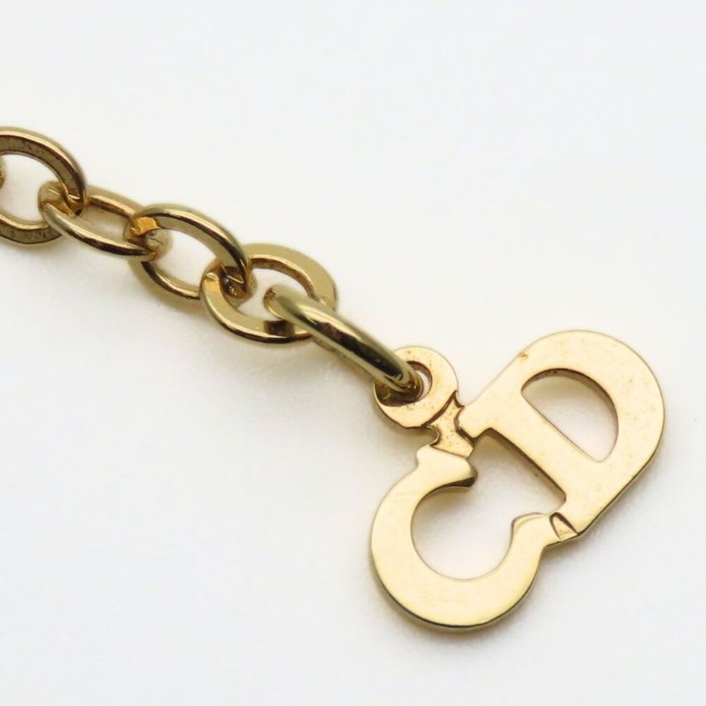 Christian Dior Necklace CD Logo Twisted Metal Gold Plated GP Accessories - Picture 6 of 9